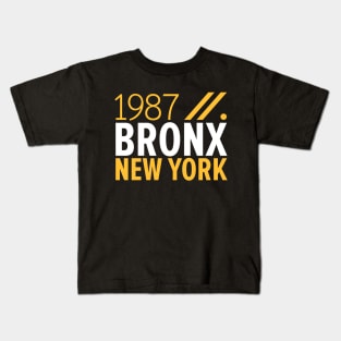 Bronx NY Birth Year Collection - Represent Your Roots 1987 in Style Kids T-Shirt